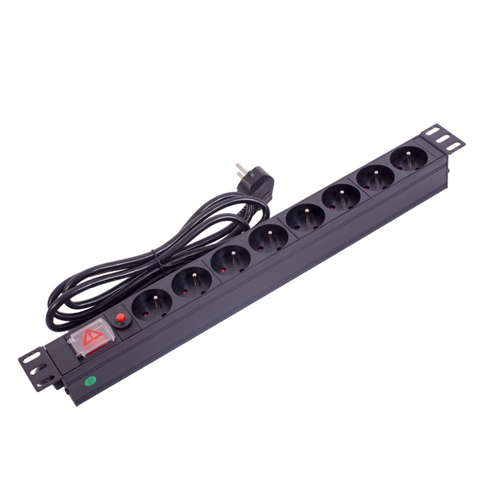 Wholesale 19 inch 8way French socket switch overload rack PDU ...