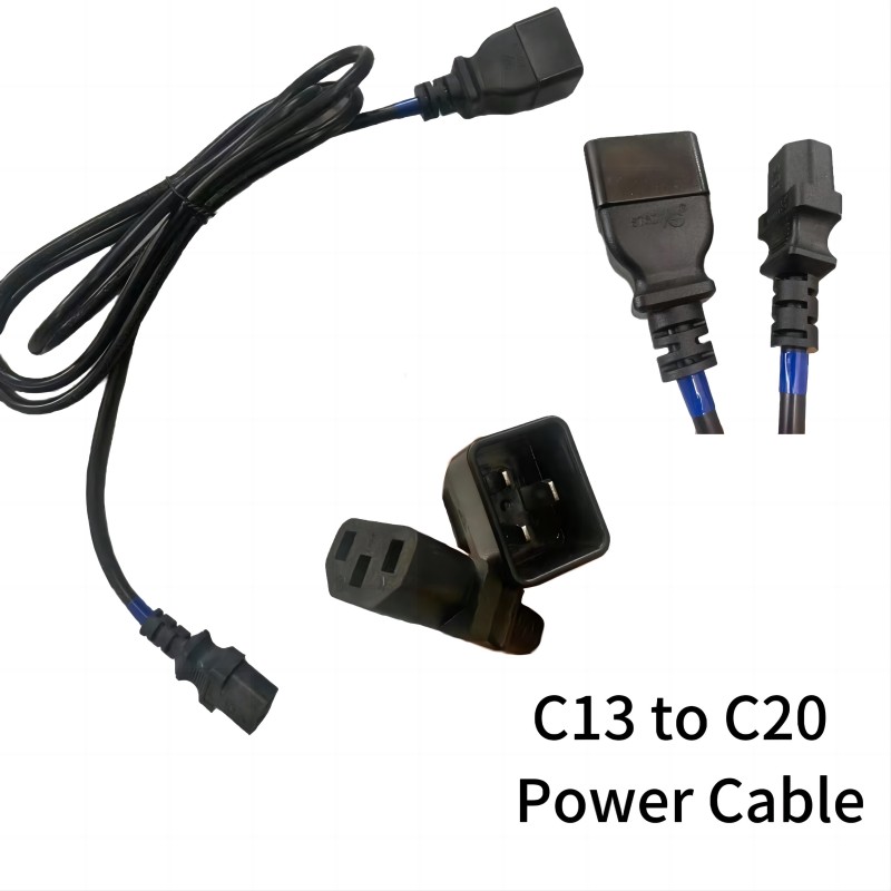 Premium IEC320 C13 To C14 Power Extension Cord – 6FT, 15A, For PDU/PSU/Monitors